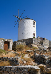 Windmill in Syros, Greece
