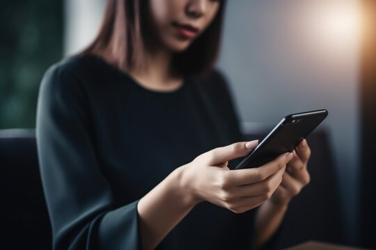 Young man holding smartphone