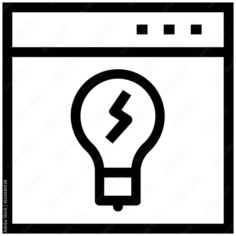 Canvas Prints digital marketing vector line icons