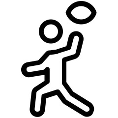 Football Sports Vector Line Icons 

