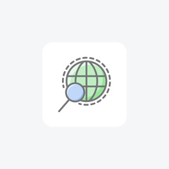 Exploring The Globe 

 Vector Line Icon