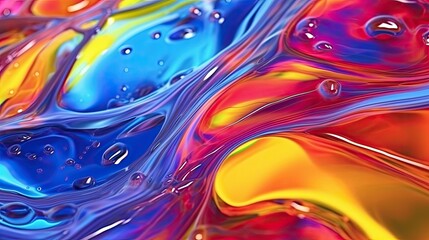 Abstract colorful background like rainbow colored water surface. Multicolored backdrop.