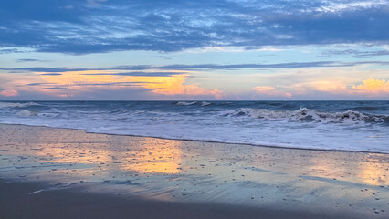 Fototapeta na wymiar Colorful Sunset at Myrtle Beach South Carolina