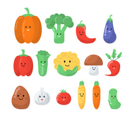 Set of different vegetables