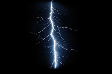 Lightning lightning bolt, isolated against black ground