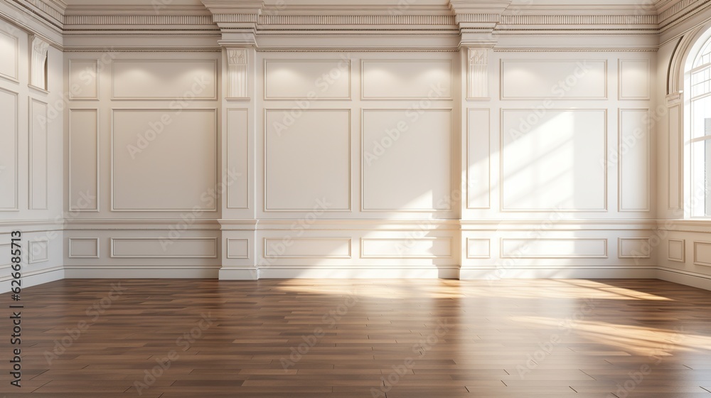 Canvas Prints realistic empty room interior design, AI generated image