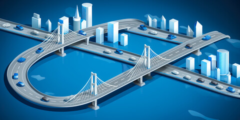 Transportation and industrial concept - Generative AI