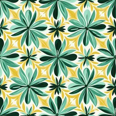Fototapeta na wymiar Seamless pattern with decorative flowers in retro style. Vector illustration. Tile
