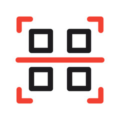 QR code scanning barcode icon. barcode scanner for pay, web, mobile app, promo. Vector illustration.