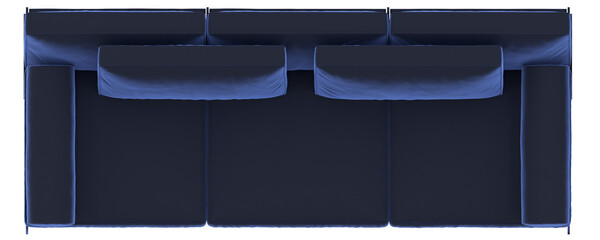 Sofa - blue (top of view of product)