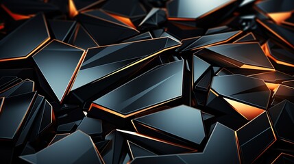 Gold metal and carbon fiber background. AI generated image
