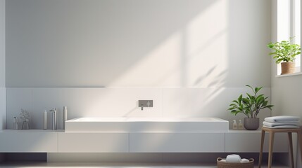 bath room interior design, AI generated image