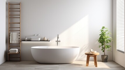 Fototapeta na wymiar bath room interior design, AI generated image