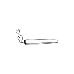 vector illustration of cigarette with heart