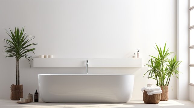 bath room interior design, AI generated image