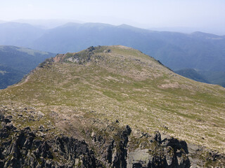 Aerial view of Rila Mountain near Kalin peak, Bulgaria