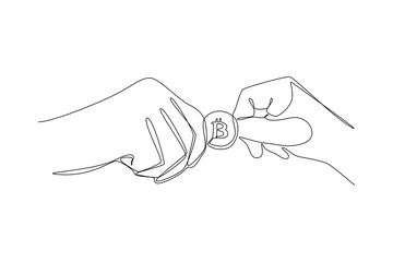 Obraz premium Continuous one line drawing investment and stock concept. Single line draw design vector graphic illustration.
