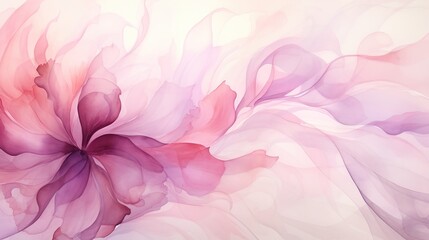 Elegant flower with watercolor style for background and invitation wedding card, AI generated image