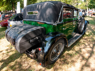 St. Christophen, Austria - July 23, 2023: local old car exhibition at the summer