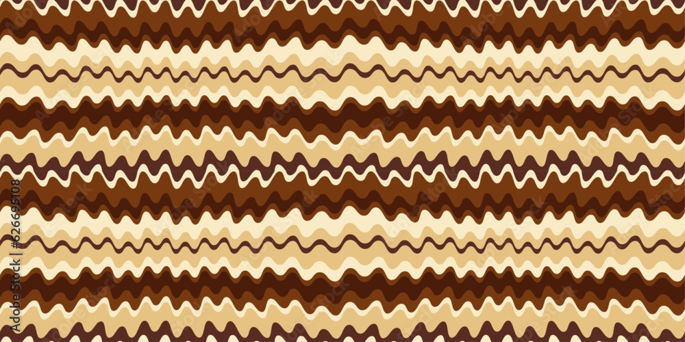 Poster coffee pattern from spilled vertical thick streams. seamless pattern of coffee and chocolate liquid 