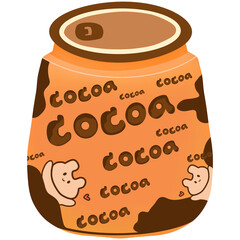cartoon cute canned cocoa juice