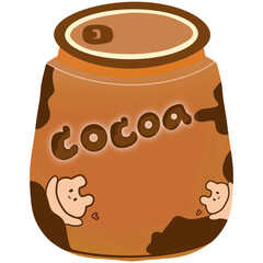 cartoon cute canned cocoa juice