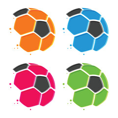 Obraz premium World cup soccer balls silhouettes