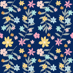Flower Leaf Garden Textile Pattern Design Artwork 