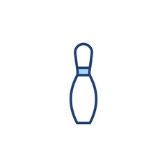 Bowling icon vector. bowling ball and pin sign and symbol.