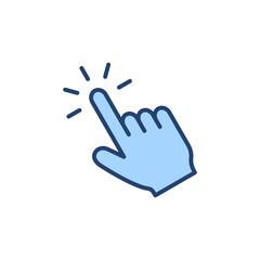 Hand click icon vector. pointer sign and symbol. hand cursor icon
