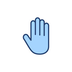 Hand icon vector. hand sign and symbol. palm