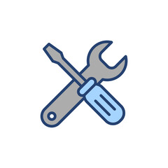 Repair tools icon vector. tool sign and symbol. setting icon. Wrench and screwdriver. Service