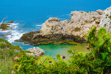 Pool of Venus (Pond of Venus) at Capo Milazzo, Sicily, Italy.