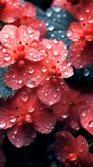 Coral Bells flowers with water droplets