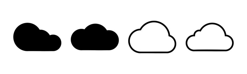 Cloud icon set illustration. cloud sign and symbol