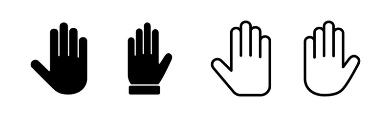 Hand icon set illustration. hand sign and symbol. hand gesture