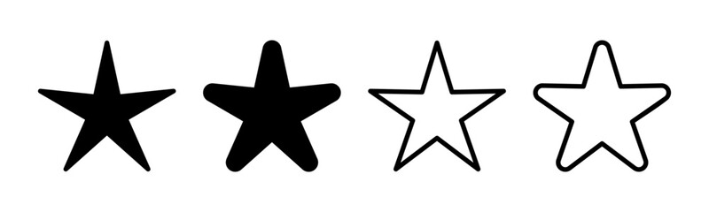 Star Icon set illustration. rating sign and symbol. favourite star icon