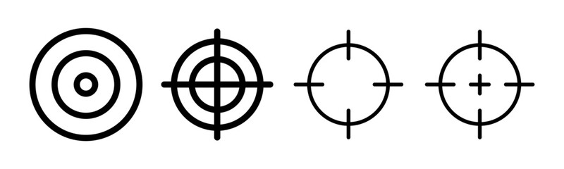 Target icon set illustration. goal icon vector. target marketing sign and symbol