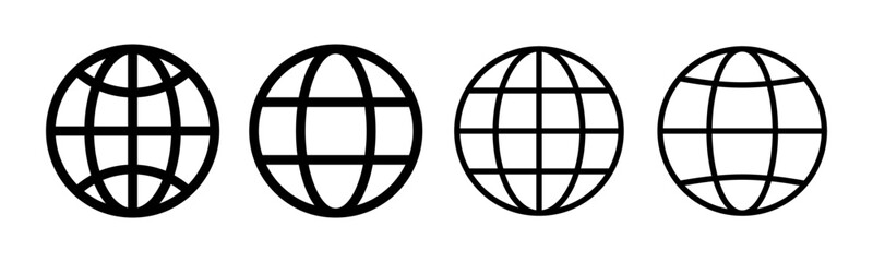 Web icon set illustration. go to web sign and symbol. web click icon. Global search icon