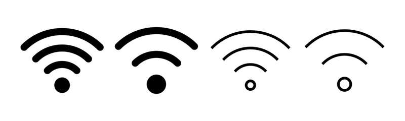 Wifi icon set illustration. signal sign and symbol. Wireless  icon