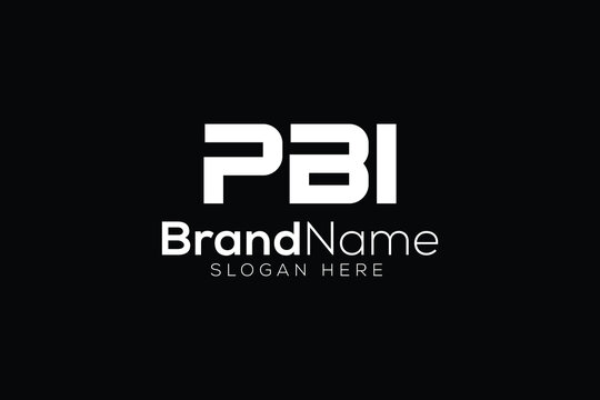 Minimal Letter P B i logo design vector template