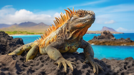 Iguana on the beach