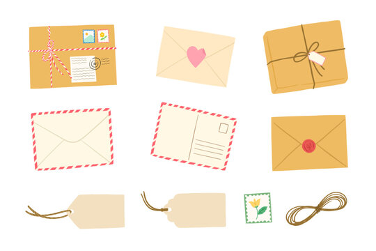 Letter And Package Clipart Set