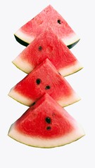 watermelon cut into pieces arranged
