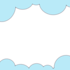 Blue Cloud Paper Cut