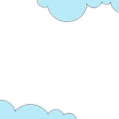 Blue Cloud Paper Cut