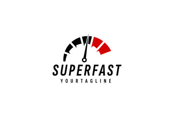 Fototapeta speedometer logo vector icon illustration obraz