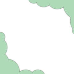 Green Cloud Paper Cut