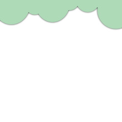 Obraz premium Green Cloud Paper Cut