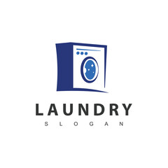 Laundry logo template. Simple laundry illustration logo